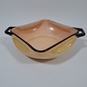 VTG Oscar Edgar Epiag Czech Porcelain Handle Bowl Spout Serving Dish Luster